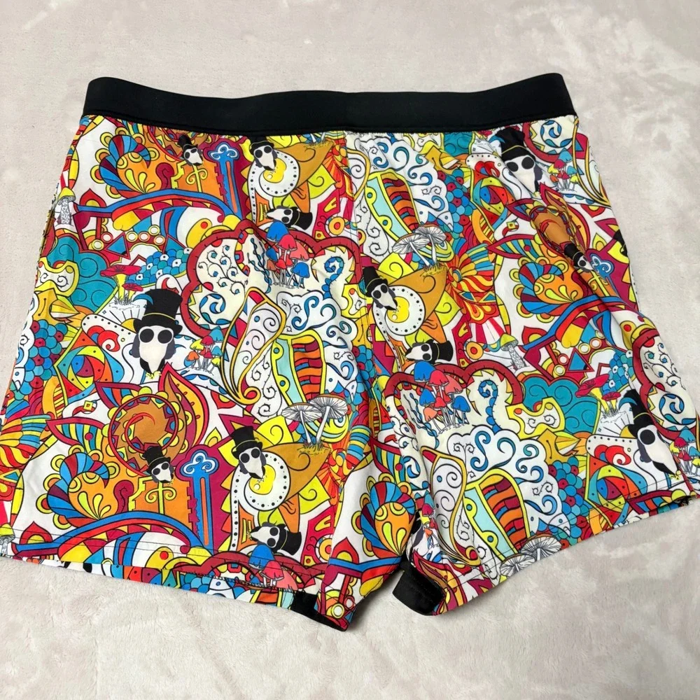 TACHUNTFISH Psychedelic Trippy Board Shorts Mens Multicolor size 3XL Swim Trunks